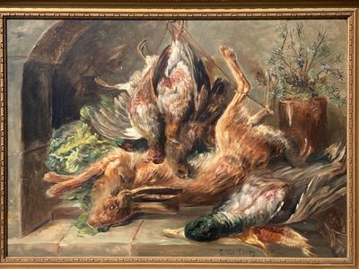 De CREPY , Nature morte aux gibiers , HSContreplaqué 54x76