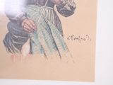 a drawing of a woman holding a baby in her arms