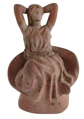 "Jeune fille aux bras levés" sujet en terre cuite. Monogramm…