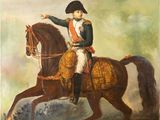 painting of a man riding on a horse in a field