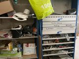 a lot of items that are on the shelves in the room
