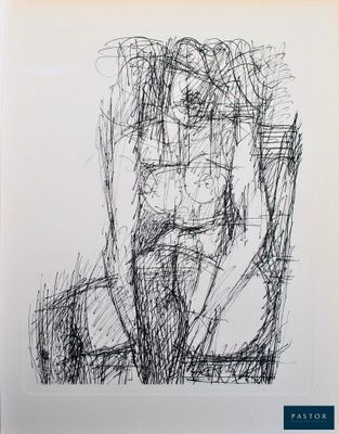 un dessin en noir et blanc représentant un homme assis sur une chaise