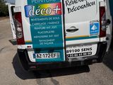a van that is parked in a parking lot