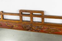 Grand miroir à décor de chinoiserie, en bois sculpté et pati… (photo 3)