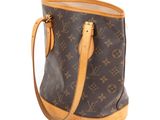 louis vuitton bucket bag in monogram canvas and leather