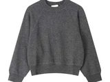 a picture of a grey sweater on a white background