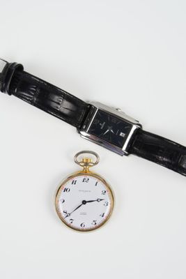 Lot : - Silver Match. Montre à gousset en métal.