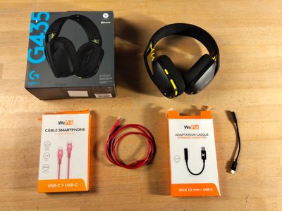 Lot composé d'un casque gaming sans fil Logitech G435 foncti…