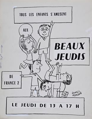 cartoon drawing of a group of people holding a sign in front of a crowd