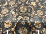 a close up of a table with a lot of flowers on it