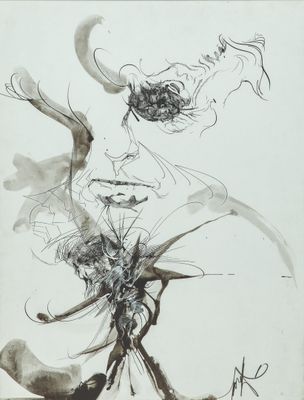 une illustration représentant une femme avec une fleur dans les cheveux