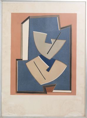 Albert MAGNELLI (1886-1971), "Construction précise" 1968, li…