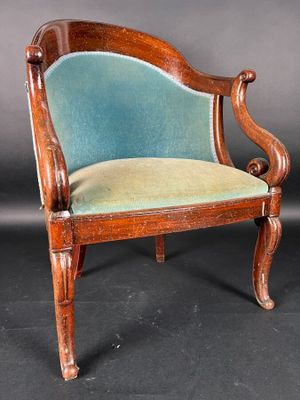 Fauteuil gondole en acajou, époque Restauration