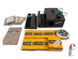 a box of film and a box of film tape on a white surface