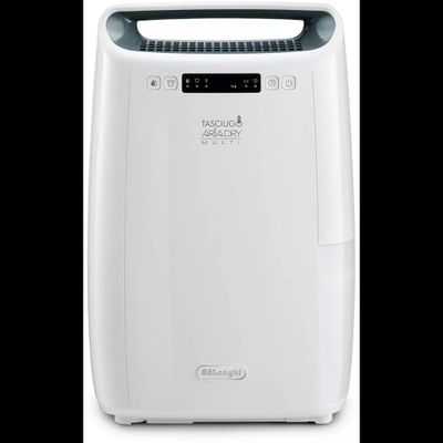 gros plan d'un purificateur d'air blanc sur fond blanc