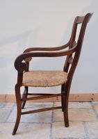 Fauteuil à crosse en bois naturel dossier barrette et assise… (photo 4)