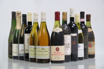 plusieurs bouteilles de vin alignées sur une table