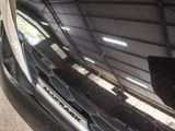 a black cat sitting on the back of a car