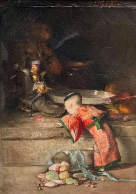 Alfred Benoît CAILLAUD (1858-1940) Nature morte à la marionn… - Photo 1