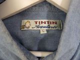 a close up of a shirt with a label on it