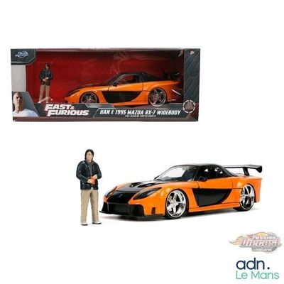 a man standing next to a toy car with a man standing next to it