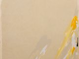 une image représentant une peinture réalisée à la peinture jaune et blanche sur une toile