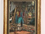 an image of a painting hanging on a wall in a room