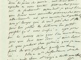 une lettre écrite à l'encre noire sur une feuille de papier
