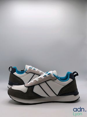 a close up of a pair of sneakers on a white background