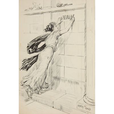 Henry TenrÉ (1864-1926) Suite DE Cinq Dessins
