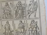un vieux livre sur lequel figurent plein de dessins