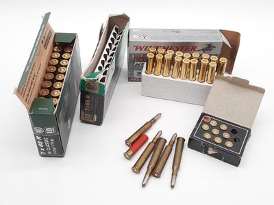 many different types of ammo cartridges in a box
