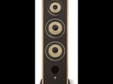 an image of a tall speaker with four different speakers on top of it