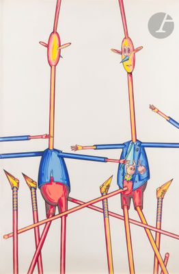 a picture of a drawing of a group of people with arrows