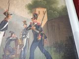une photo d'un tableau représentant un homme emmené à l'armée