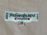 a close up of a label on a white shirt
