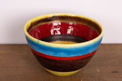 Guido GAMBONE (1909-1969) Coupe en céramique richement décor…