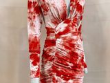 a red and white dress on a mannequin mannequin mannequin mannequin mannequin mannequin mannequin mannequin mann