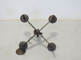 an image of a metal table with four lights on it