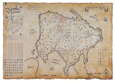 INVADER (1969-) "Djerba Island" carte, SBD, numérotée 27/100…