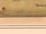 a picture of a painting of people in a boat on the water