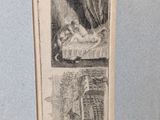 a picture of a drawing of a woman laying on a bed