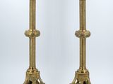 pair of antique brass candlesticks