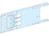 a drawing of a metal plate with four screws on it