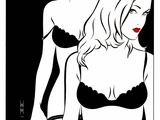 un dessin en noir et blanc représentant deux femmes en lingerie