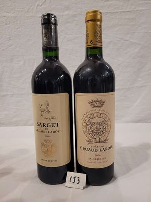 Lot de 2 bouteilles dont 1 bouteille CHÂTEAU GRUAUD LAROSE 2…
