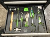 many tools in the drawer of a tool box
