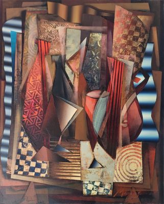 une photo d'une œuvre d'art exposée