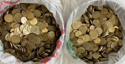 Vrac de Monnaies Françaises de la 5ème République - 2 boites…