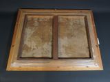 a picture of an old window that has been cleaned
